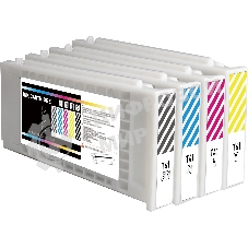 Картридж струйный Cactus CS-EPT41F4 T41F4 желтый пигментный (350 мл) для Epson SureColor SC-T5400M/SC-T3405/SC-T5405