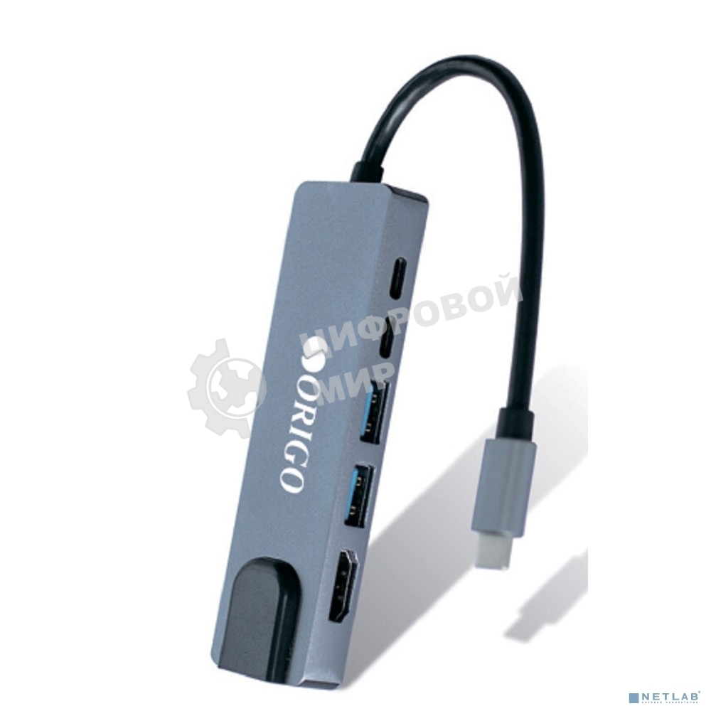 USB-концентратор ORIGO OU3340NPD/A1A USB-C, 2xUSB 3.0, 1xUSB-C/PD 3.0, 1xUSB-C, 1x1000Base-T, 1xHDMI