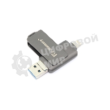 Флешка USB Dr. Memory 051, 4Gb, USB 3.0/USB Type-C, R/W 70/40, серый