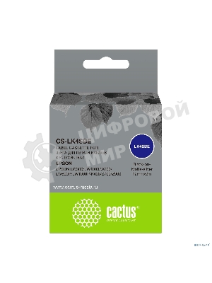 Картридж ленточный Cactus CS-LK4SBE черный шрифт, серебристый матовый фон (12 мм, 9 м) для Epson LW300/LW400/LW700/LW600P/LW1000P/K400/Z700/Z900