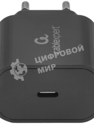 Сетевое зарядное устройство Cablexpert 20Вт, 3А, QC3.0/PD, 1xType-C, черный, пакет
