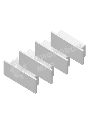 Заглушка для профиля GP8400 WH белый 20.5*10