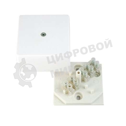 Коробка распределительная ОП 75х75х30 с клемн. бел. HEGEL КРК2702