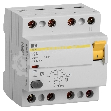 Выключатель дифференциального тока (УЗО) 4п 32А 30мА тип AC ВД1-63 IEK MDV10-4-032-030