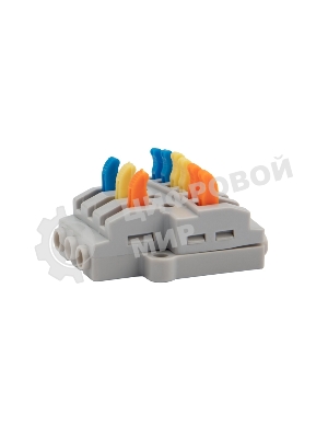 Клемма соединительная Rexant многоразовая быстрозажимная разветвительная, с монтажной площадкой (3х2) (50 шт./уп.)