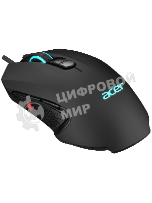 Мышь проводная Acer OMW160 черный, 6400 dpi, USB, кнопки - 8