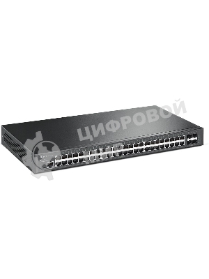 Коммутатор Jetstream 48-port gigabit L2+ managed switch with 4-gigabit uplink ports, 48 10/100/1000Mbps RJ-45 port, 4 1000Mbps SFP slots