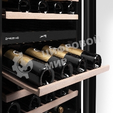 Винный шкаф встраиваемый Maunfeld MBWC-415D171, вместимость: 171 бутылок, черный