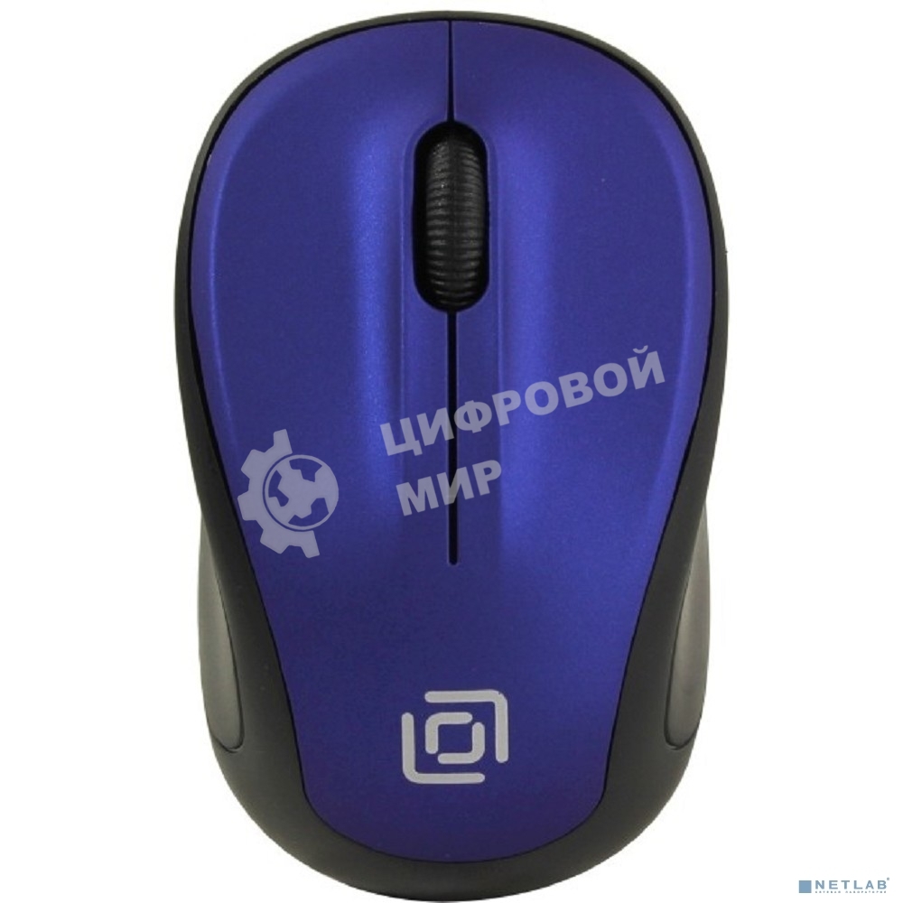 Мышь беспроводная Oklick 665MW черный/синий, 1000 dpi, радиоканал, USB, кнопки - 3