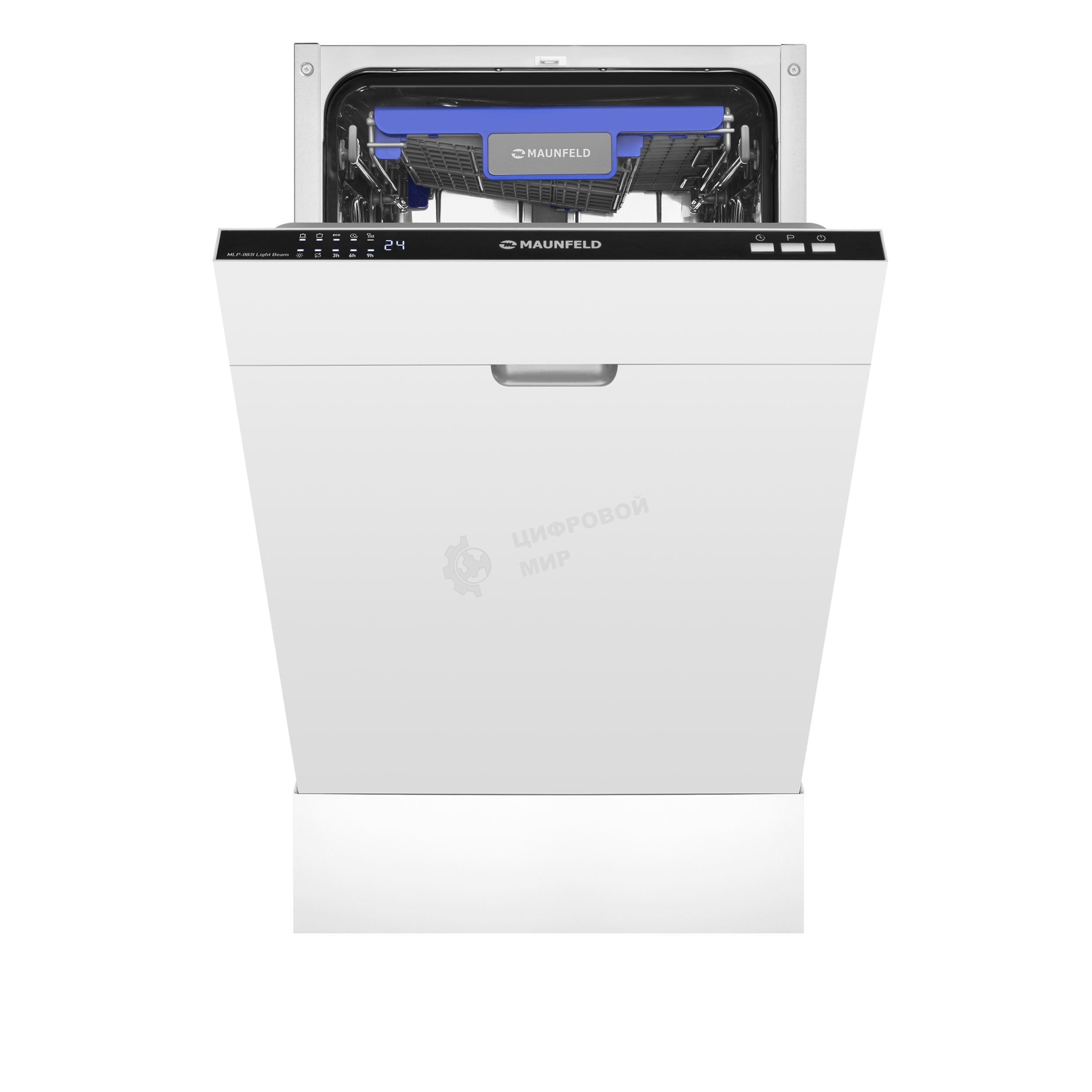 Встраиваемая посудомоечная машина Maunfeld MLP-083I, черный, 44.8 см, 10 компл., 49 дБ, класс A++