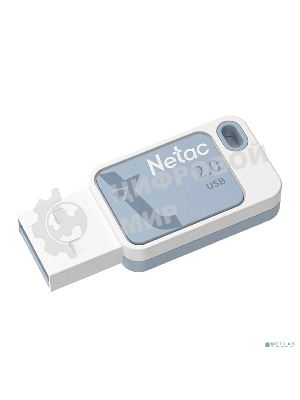 Флешка USB Netac UA31 (NT03UA31N-032G-20BL), 32Gb, USB 2.0, R/W 110/45, синий/белый
