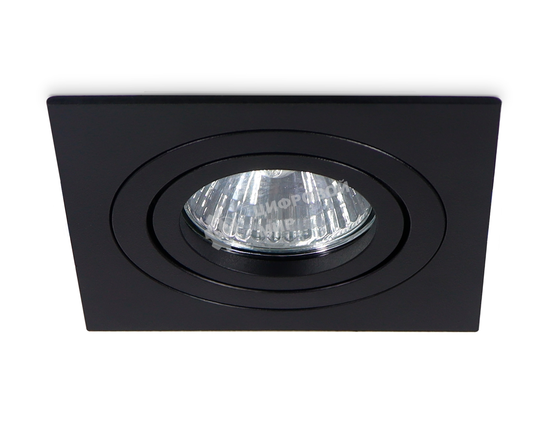 Встраиваемый поворотный точечный светильник Ambrella light TN102622 BK черный GU5.3 92*92*28