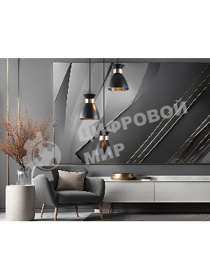 Светильник Ambrella light TR8470/3 BK/FGD черный/золото E27/3 max 60W D340*1000