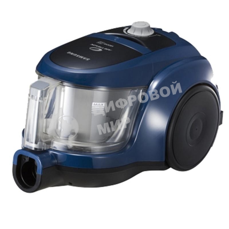 Пылесос Samsung VCC4520S36 синий/черный, 350/1600 Вт, уборка сухая, пылесборник контейнер 1.3 л