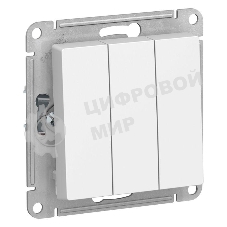 Механизм выключателя 3-кл. AtlasDesign (сх.1+1+1) 10АХ бел. SchE ATN000131