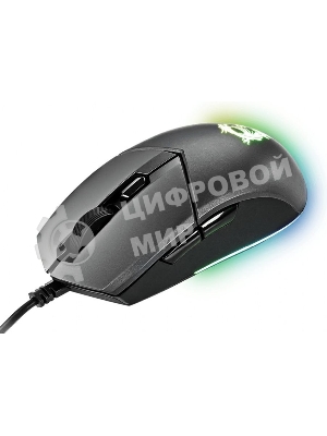 Мышь проводная MSI Clutch GM11 черный, 5000 dpi, USB, кнопки - 6