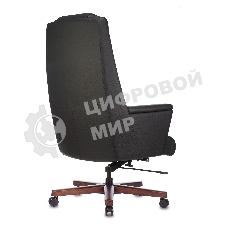 Кресло руководителя Бюрократ DUKE черный, кожа, крестовина металл/дерево