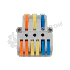 Клемма соединительная Rexant многоразовая быстрозажимная разветвительная, с монтажной площадкой (3х2) (50 шт./уп.)