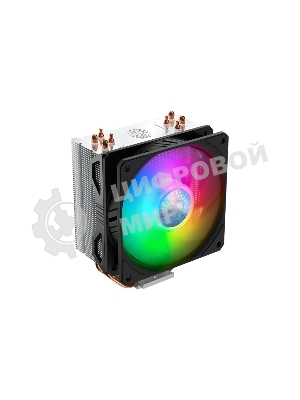 Кулер для процессора Cooler Master Hyper 212 ARGB черный, 120 мм, алюминий/медь, 1800 об/мин, 27 дБ, 4 pin, 150 Вт, 157 мм