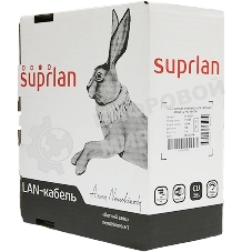Кабель сетевой информационный Suprlan 01-0332-1, cat.5e U/UTP, 4 пары, 24AWG, PVC, внутренний, 100м, серый