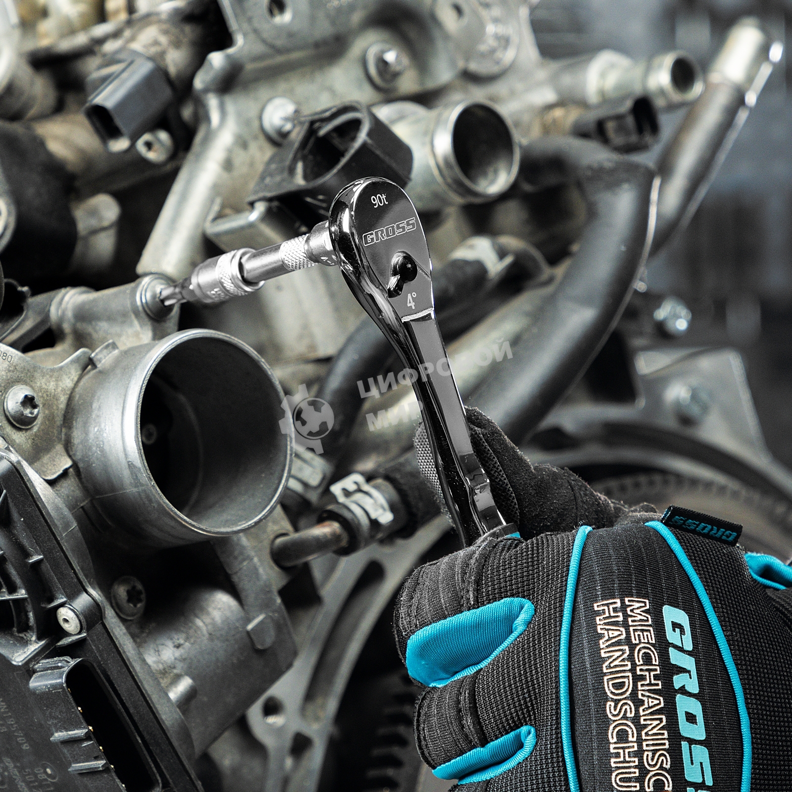 Ключ-трещотка Gross 1/4