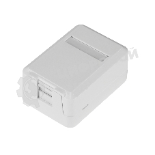 Корпус настенной розетки Rexant под 1 модуль Keystone Jack белый