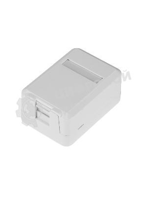 Корпус настенной розетки Rexant под 1 модуль Keystone Jack белый