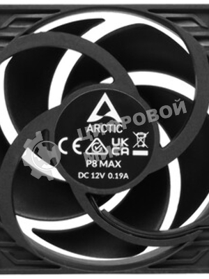 Вентилятор для корпуса Arctic P8 Max черный, 80 мм, 5000 об/мин, 25.3 дБ, 4 pin