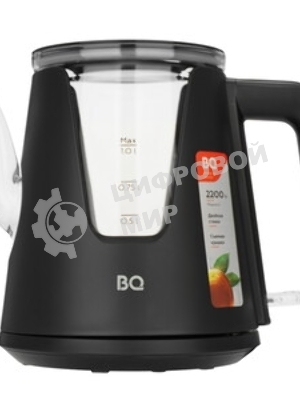 Чайник электрический BQ KT0046DW черный, 2200 Вт, 1л