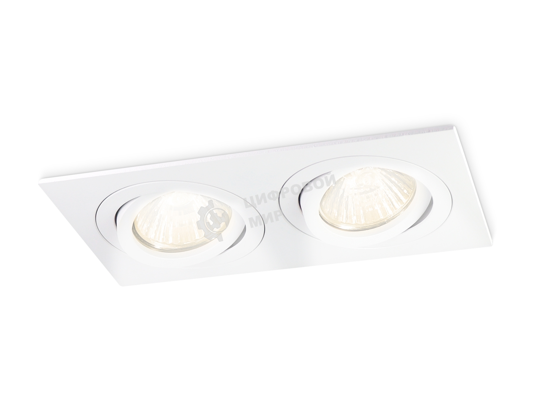 Встраиваемый поворотный точечный светильник Ambrella light TN102626/2 WH белый GU5.3 175*95*28