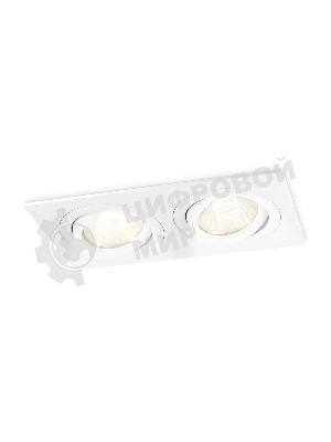 Встраиваемый поворотный точечный светильник Ambrella light TN102626/2 WH белый GU5.3 175*95*28
