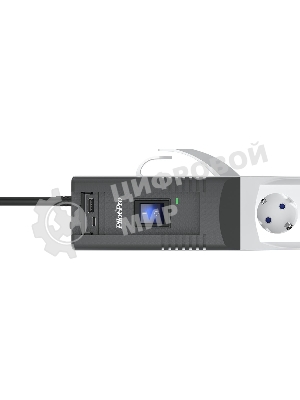 Сетевой фильтр Pilot PRO USB 1.8 м, 6 розеток, серый, коробка