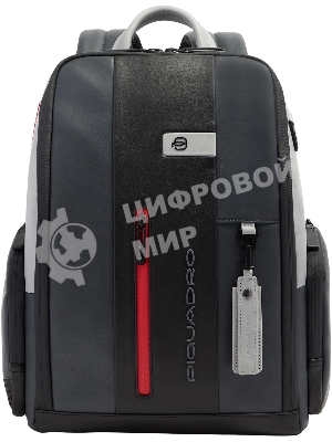 Рюкзак мужской Piquadro Urban CA7164UB00/GRN серый/черный натур.кожа