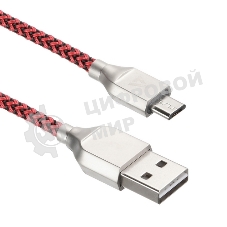 Кабель USB ACD-Titan MicroUSB - USB-A Нейлон, 1м, красно-черный