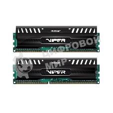 Оперативная память Patriot Viper 3, DDR3, 16GB (2x8 GB), 1600 MHz, CL9, DIMM, радиатор, черный
