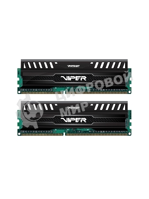 Оперативная память Patriot Viper 3, DDR3, 16GB (2x8 GB), 1600 MHz, CL9, DIMM, радиатор, черный