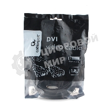 Кабель DVI-D dual link Cablexpert CC-DVI2L-BK-6, 25M/25M, 1.8м, CCS, черный, экран, феррит.кольца, пакет