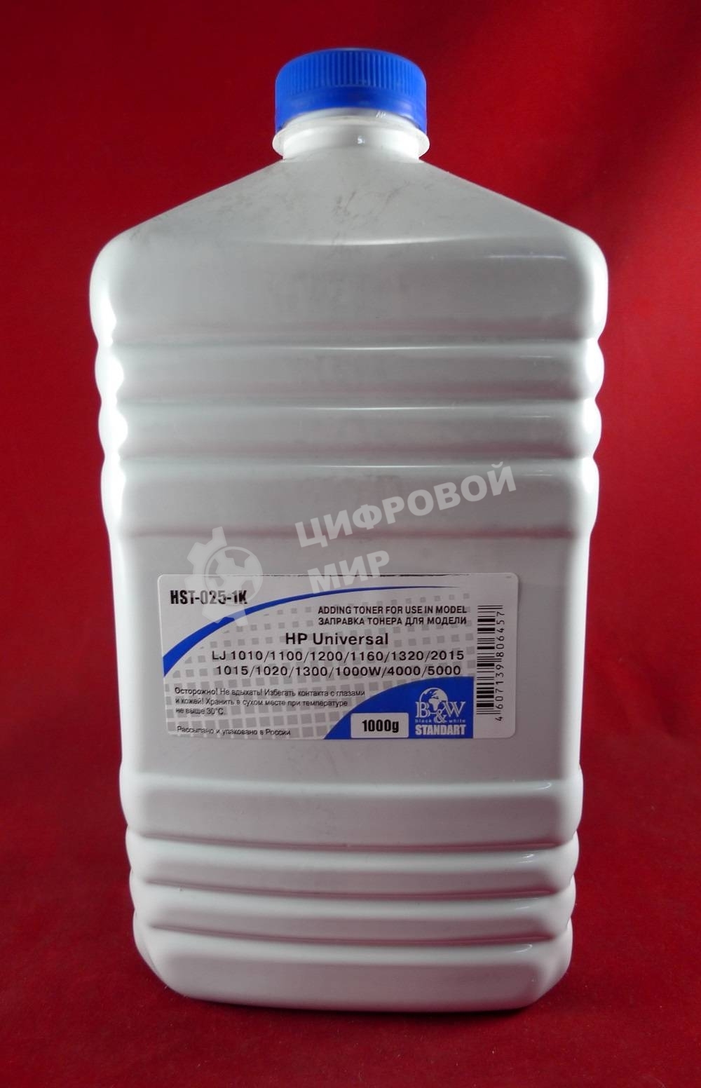 Тонер HP Universal (LJ 1010/1012/1015/1018/1020/1100/1150/5L/6L/1160/1320/2015/1000W/1200/1300/4000/5000, Canon LBP2900/3200) (фл. 1кг) B&W Standart фас. Россия