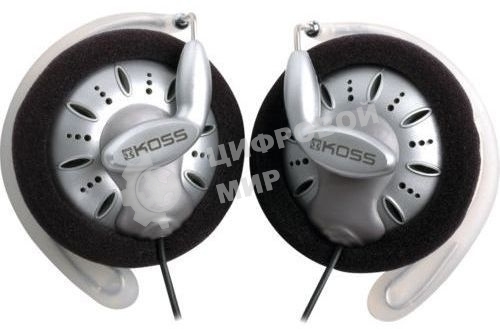 Проводные наушники KOSS KSC75 серебристый, накладные (клипсы), проводной, крепление за ухо, шнур 1.2 м