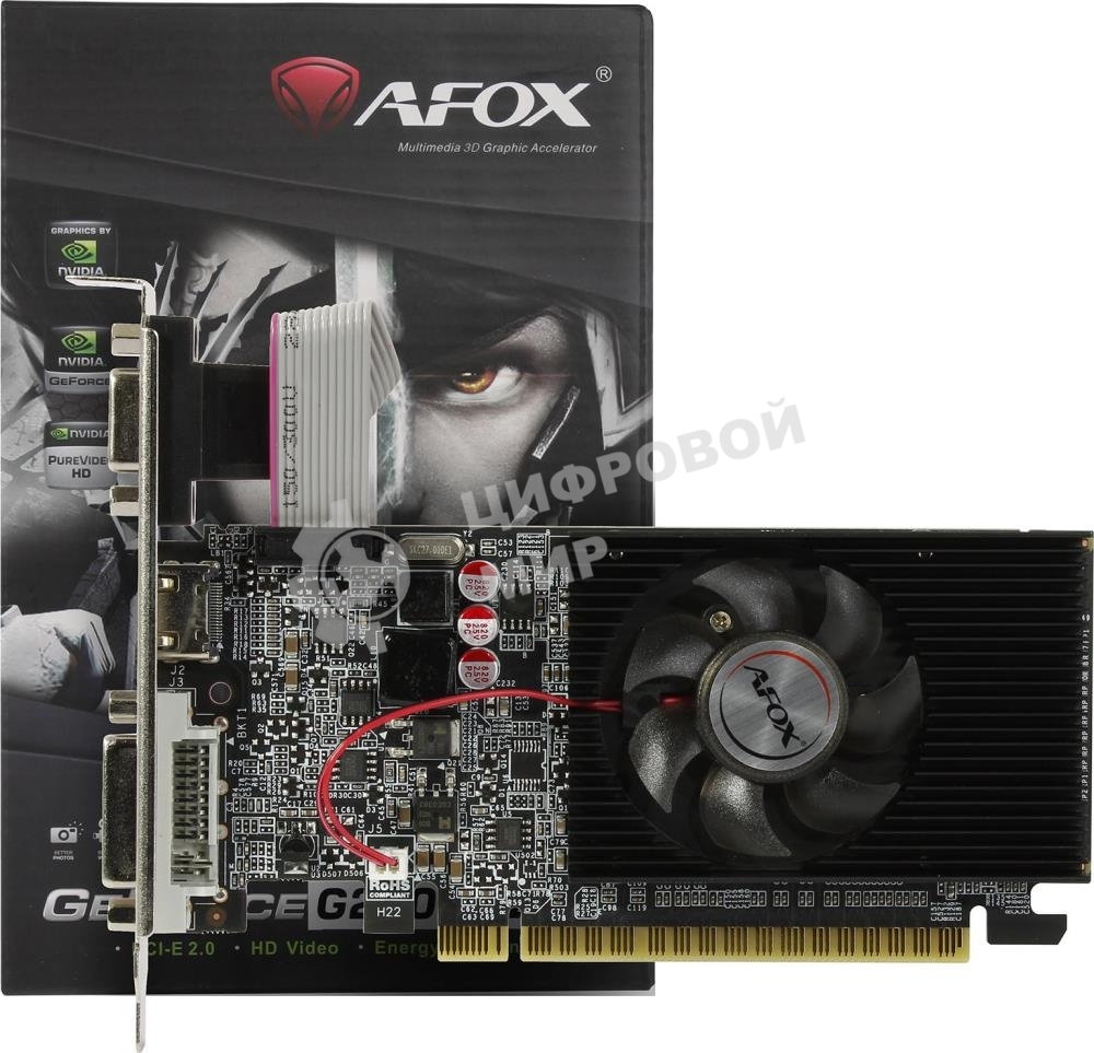 Видеокарта AFOX AF210-512D3L3-V2 PCIE16 G210 512MB GDDR3 64bit VGA DVI HDMI RTL