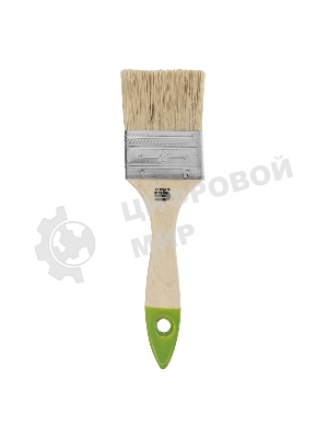 Кисть Сибртех плоская 50 мм, натуральная щетина, деревянная рукоятка