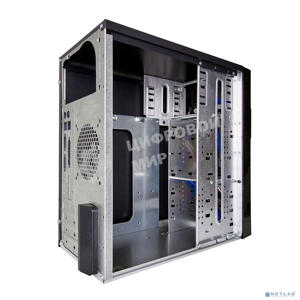Компьютерный корпус ExeGate EX277436RUS Minitower MA-371X Black, mATX (UN450, 120мм) 2хUSB+2хUSB 3.0, Audio