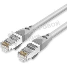 Патч-корд Vention прямой SFTP cat.6A, RJ45 - 0,3м. Серый