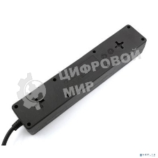 Сетевой фильтр 5bites GARDA SP3B-518 3S, 3x0.75 мм2, 1.8 м, черный