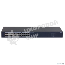 Коммутатор настраиваемый 24-портовый Dahua DH-SF1024 24xRJ45 100Mb, коммутация 4.8 Гбит/с, MAC-таблица 8К, металл