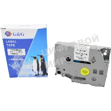Картридж ленточный G&G GG-TZEFX221 черный на белом 9x8 для Brother 1010/1280/1280VP/2700VP