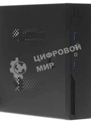 Компьютерный корпус FoxLine FL-105-AD120-DC-INF (FL-105-AD120-DC-INF) FL-105-AD120-DC-INF mITX case (2L), 2хUSB 2.0+2хUSB 3.0, 1хcombo audio, 40мм FAN, VESA, w/DC-ATX converter, w/120W pwr adapter, w/pwr