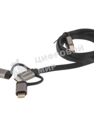 Кабель Crown USB - Lightning CMCU-012L черный