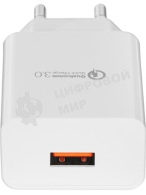 Сетевое зарядное устройство Cablexpert MP3A-PC-16, QC 3.0, 100/220V - 1 USB порт 5/9/12V, белый