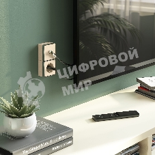 ТВ-розетка оконечная Gallant (шампань рифленый)